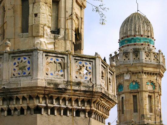 Tiled stone towers of the Ketchaoua Mosque in Algiers