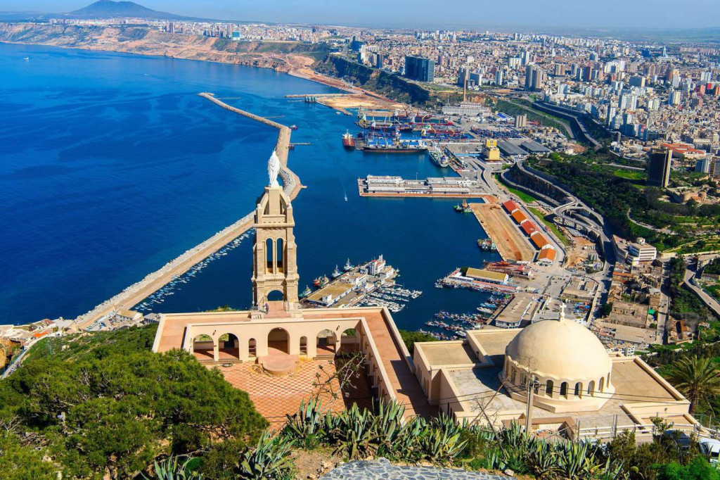 Santa Cruz chapel on Murdjadjo hill above the port and bay of Oran