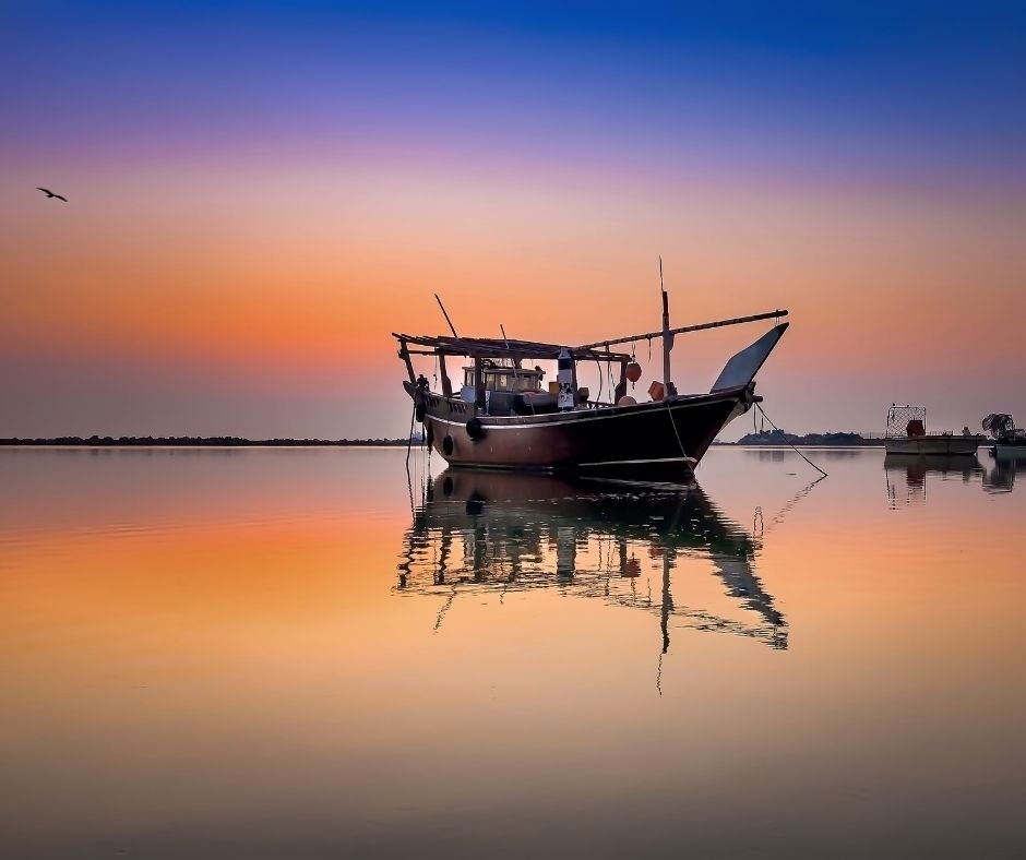 beautiful sunrise in seaside dammam -Saudi Arabia