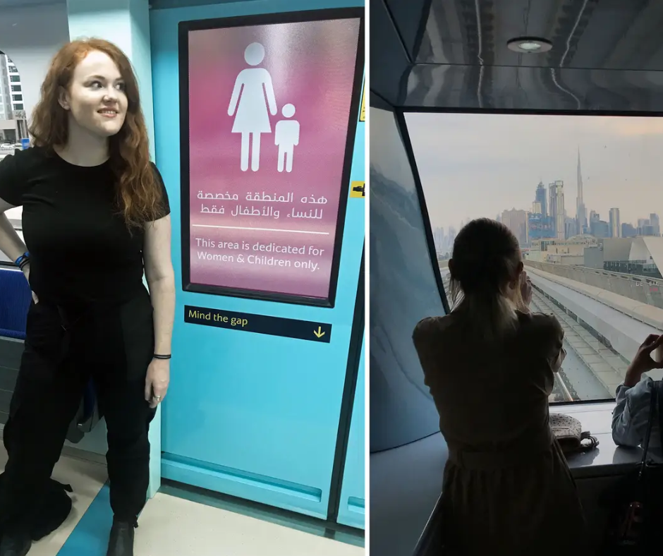 dedicated-woman-and-children-space-dubai-metro
